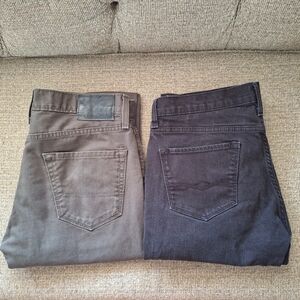 Size 33x32 Lot of 2 Mens Jeans/Pants: Denizen Levi's 216 Skinny Fit Black & Gray
